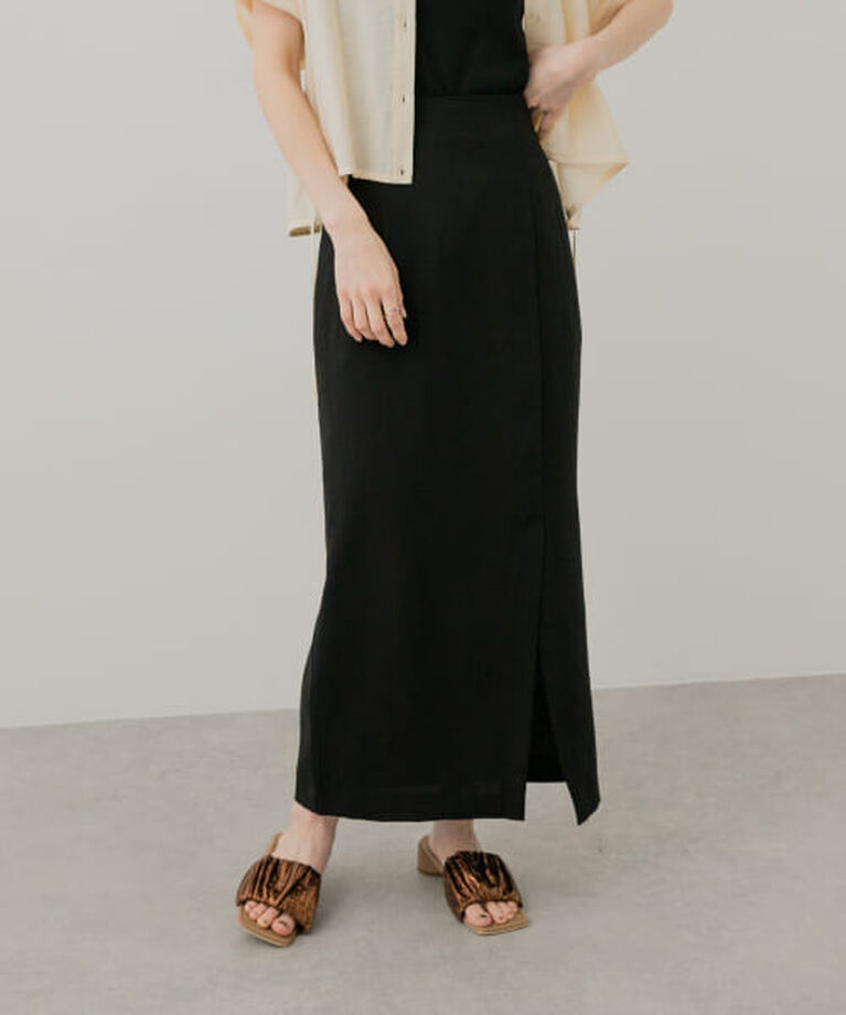 SENSE OF PLACE by URBAN RESEARCH「SENSE OF PLACE 『UR TECH DRYLUXE』リネンライクスリットタイトスカート」|スカート|