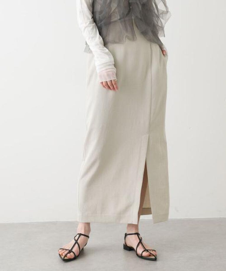 SENSE OF PLACE by URBAN RESEARCH「SENSE OF PLACE 『UR TECH DRYLUXE』リネンライクスリットタイトスカート」|スカート|
