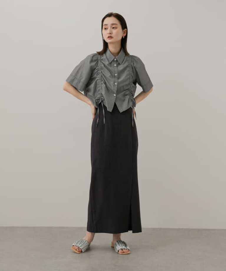 SENSE OF PLACE by URBAN RESEARCH「SENSE OF PLACE 『UR TECH DRYLUXE』リネンライクスリットタイトスカート」|スカート|