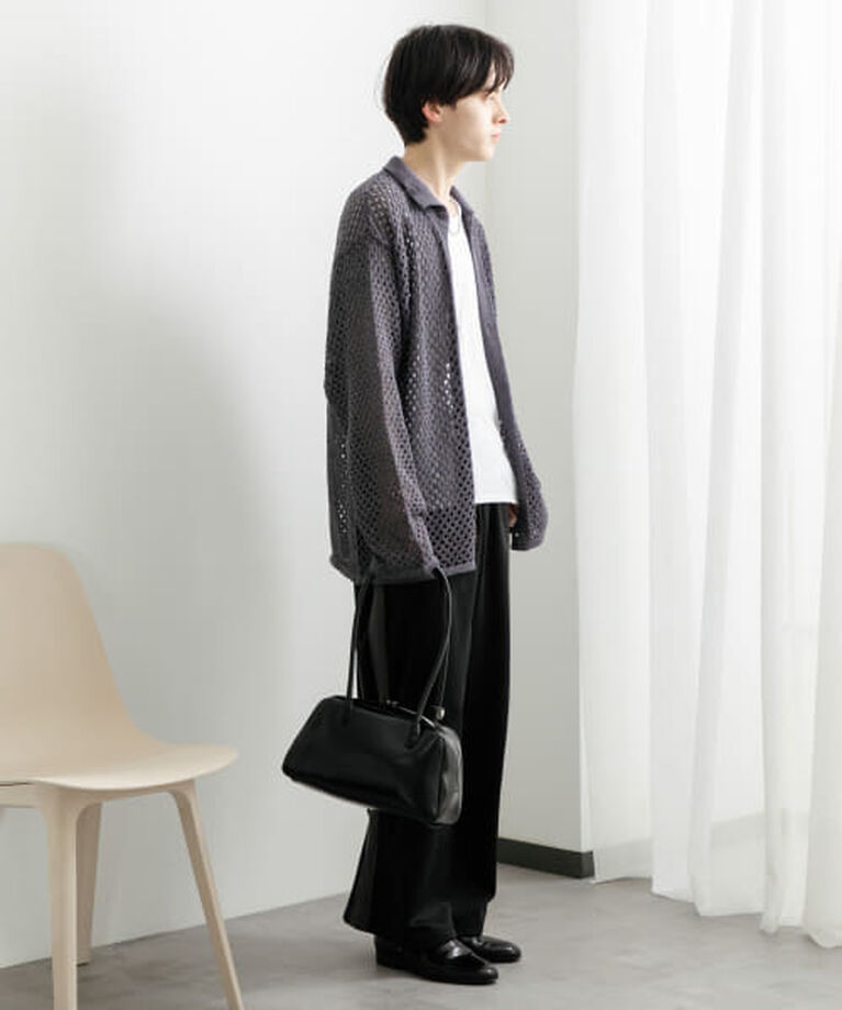 SENSE OF PLACE by URBAN RESEARCH「SENSE OF PLACE 『ユニセックス』メッシュ衿付きカーディガン」|カーディガン|