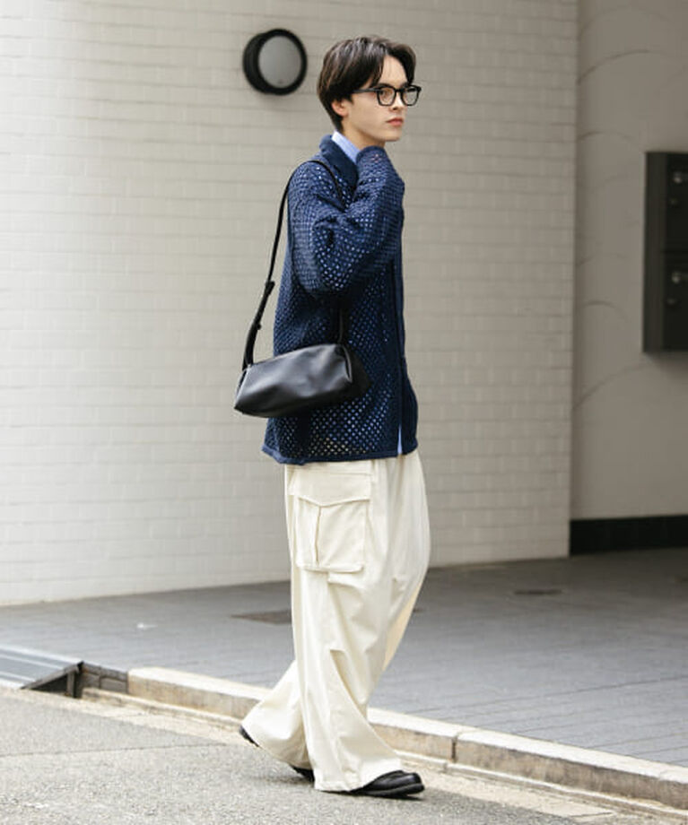 SENSE OF PLACE by URBAN RESEARCH「SENSE OF PLACE 『ユニセックス』メッシュ衿付きカーディガン」|カーディガン|