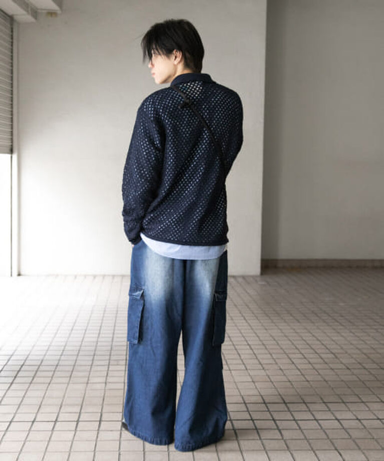 SENSE OF PLACE by URBAN RESEARCH「SENSE OF PLACE 『ユニセックス』メッシュ衿付きカーディガン」|カーディガン|