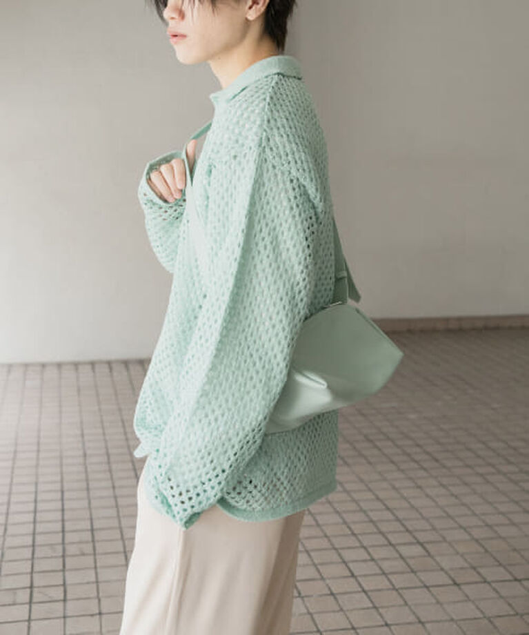 SENSE OF PLACE by URBAN RESEARCH「SENSE OF PLACE 『ユニセックス』メッシュ衿付きカーディガン」|カーディガン|