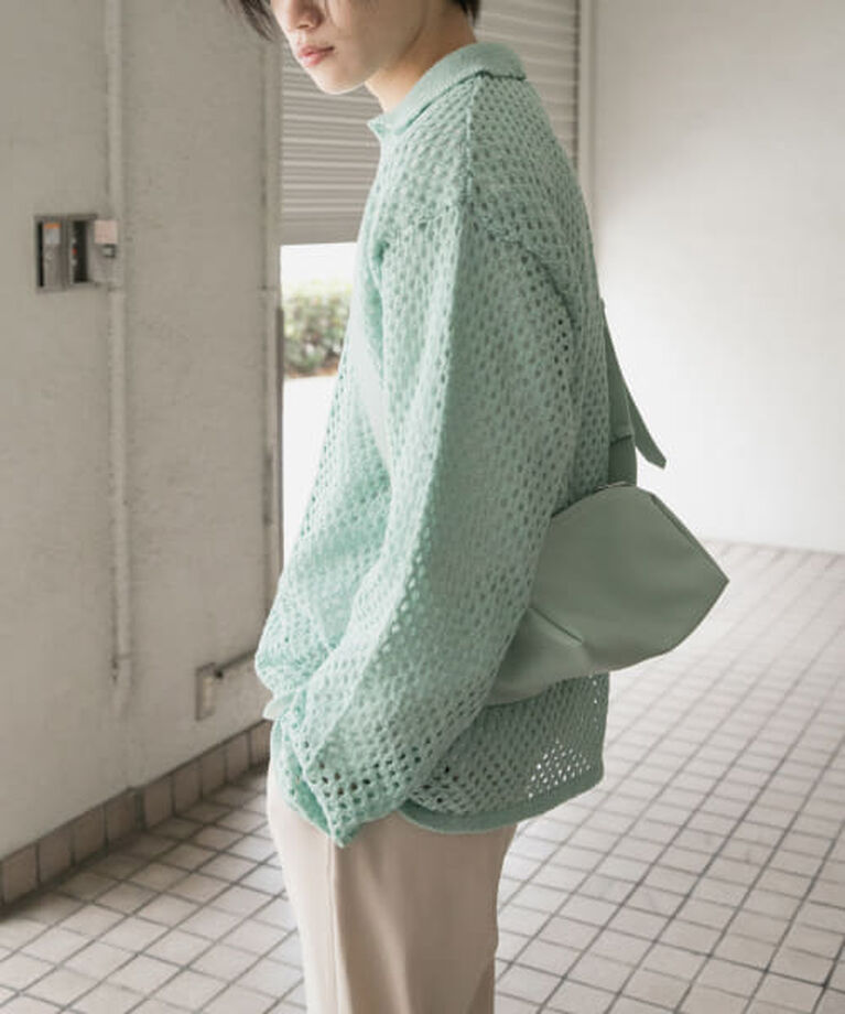 SENSE OF PLACE by URBAN RESEARCH「SENSE OF PLACE 『ユニセックス』メッシュ衿付きカーディガン」|カーディガン|