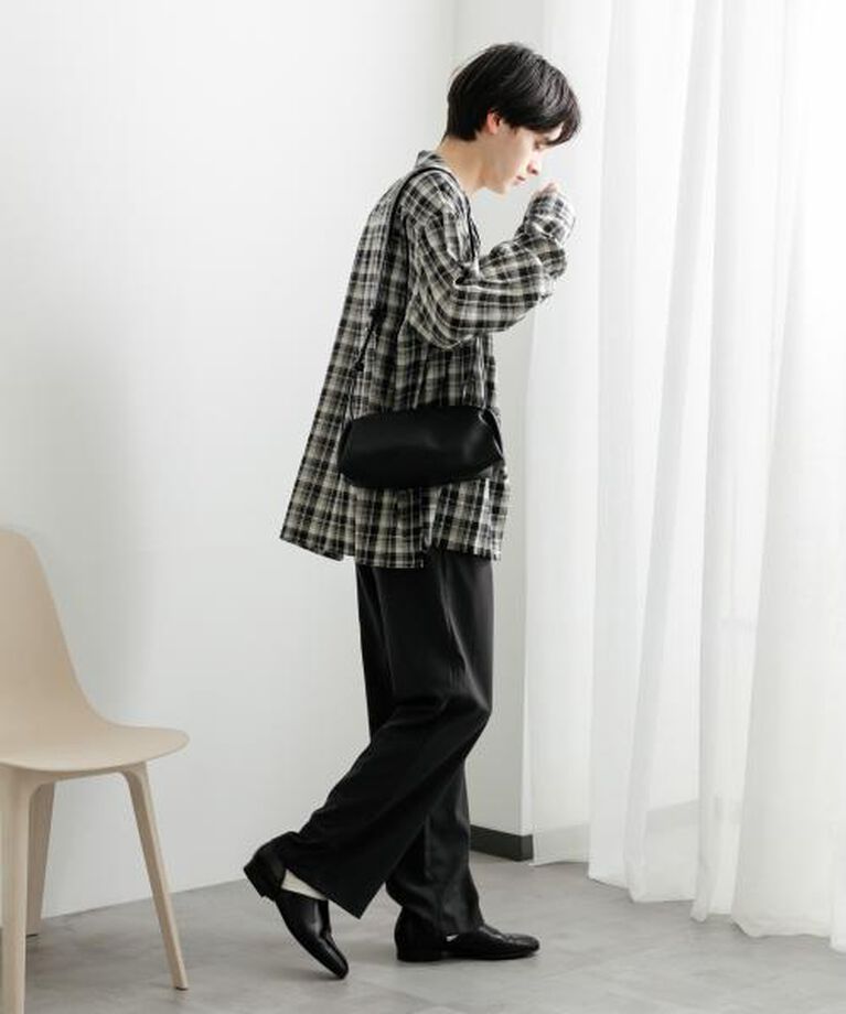 SENSE OF PLACE by URBAN RESEARCH「SENSE OF PLACE 『ユニセックス』シアーチェックオープンカラーロングスリーブシャツ」|シャツ・ブラウス|