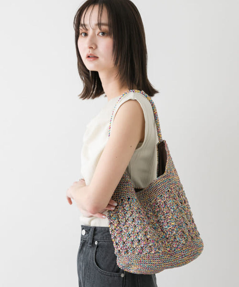 SENSE OF PLACE by URBAN RESEARCH「SENSE OF PLACE メタリックヤーンバッグ」|ハンドバッグ|