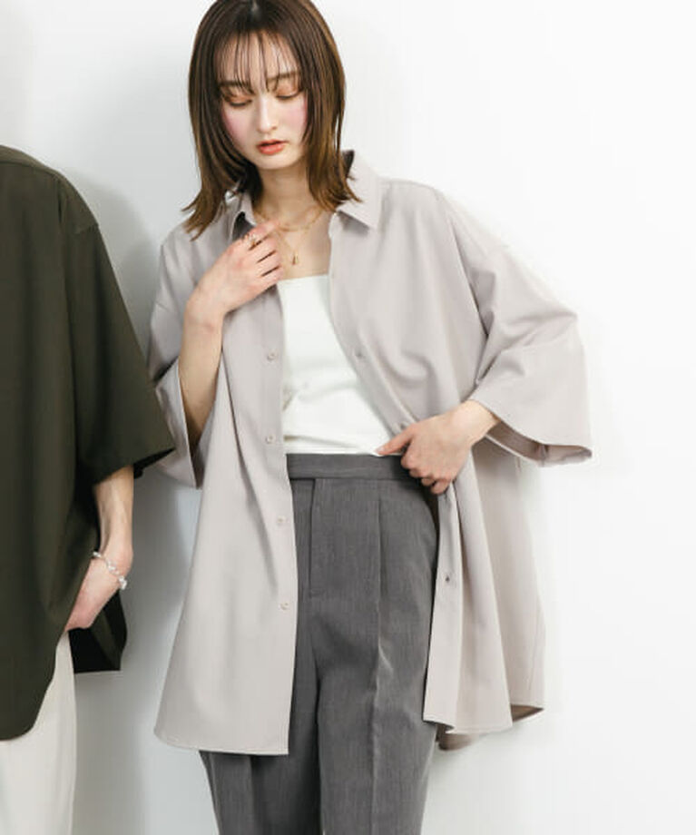 SENSE OF PLACE by URBAN RESEARCH「SENSE OF PLACE 『ユニセックス』『イージーケア』エクストラルーズショートスリーブシャツ」|シャツ・ブラウス|