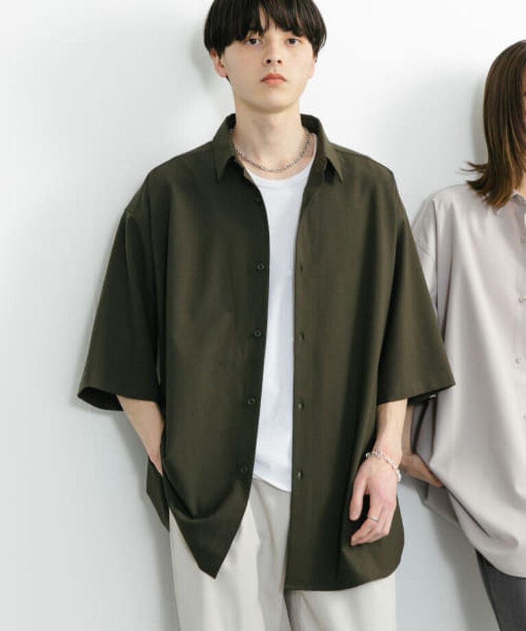 SENSE OF PLACE by URBAN RESEARCH「SENSE OF PLACE 『ユニセックス』『イージーケア』エクストラルーズショートスリーブシャツ」|シャツ・ブラウス|