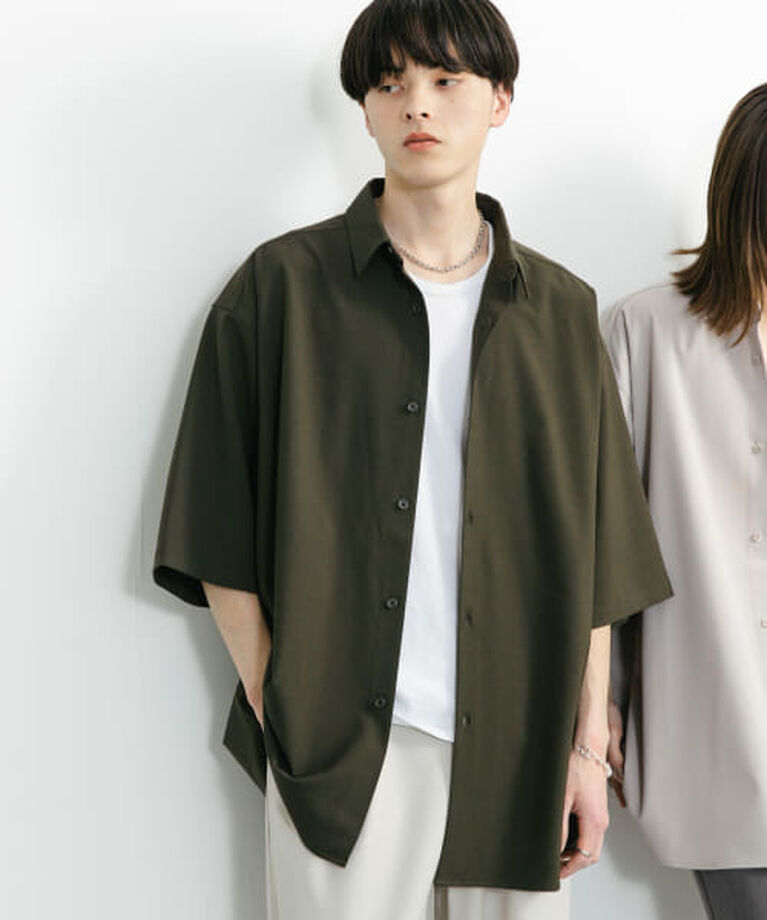 SENSE OF PLACE by URBAN RESEARCH「SENSE OF PLACE 『ユニセックス』『イージーケア』エクストラルーズショートスリーブシャツ」|シャツ・ブラウス|