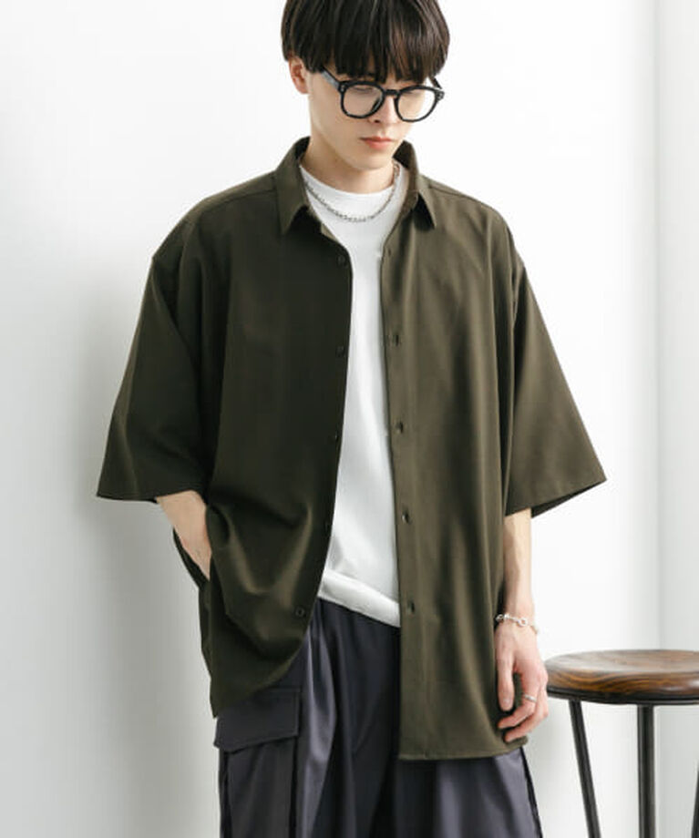 SENSE OF PLACE by URBAN RESEARCH「SENSE OF PLACE 『ユニセックス』『イージーケア』エクストラルーズショートスリーブシャツ」|シャツ・ブラウス|