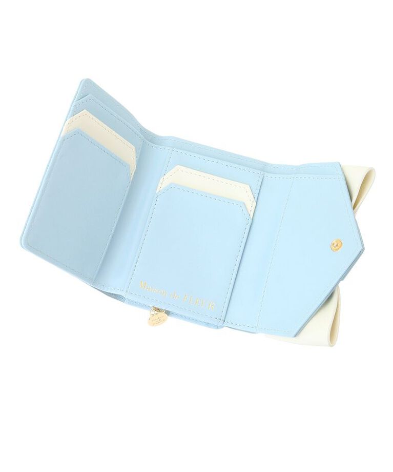Maison de FLEUR「バイカラーベルトリボンミニウォレット」|財布|