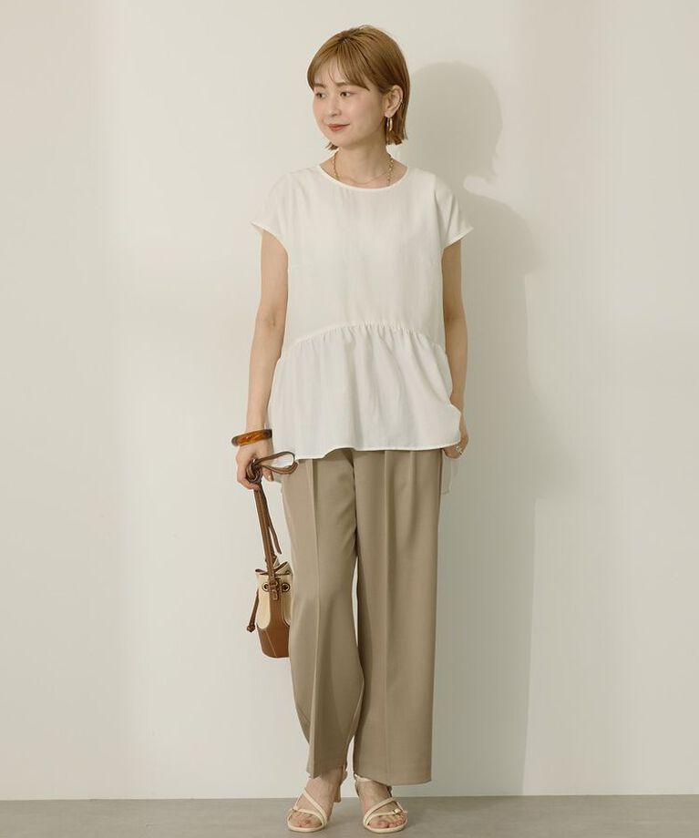 AMERICAN HOLIC「ペプラムノースリーブブラウス【WEB限定カラー有り】」|シャツ・ブラウス|