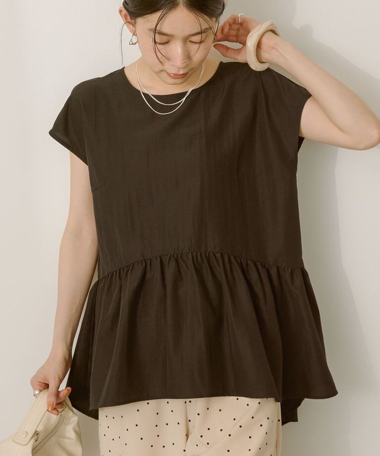 AMERICAN HOLIC「ペプラムノースリーブブラウス【WEB限定カラー有り】」|シャツ・ブラウス|