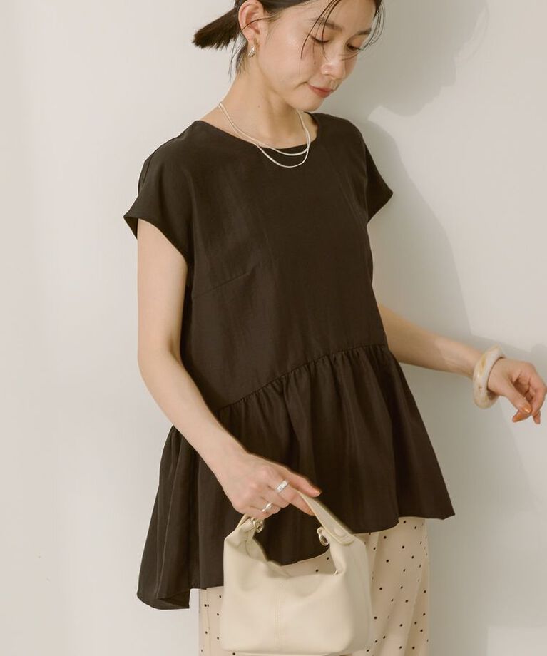 AMERICAN HOLIC「ペプラムノースリーブブラウス【WEB限定カラー有り】」|シャツ・ブラウス|