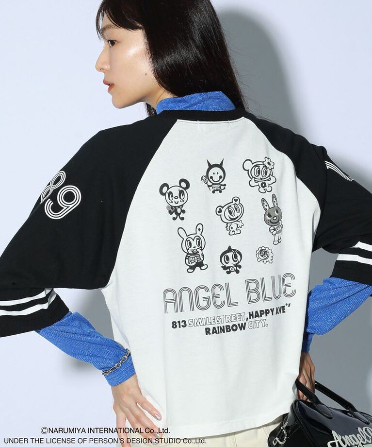 Green Parks「ANGEL BLUEラグラン配色プルオーバー」|Tシャツ・カットソー|