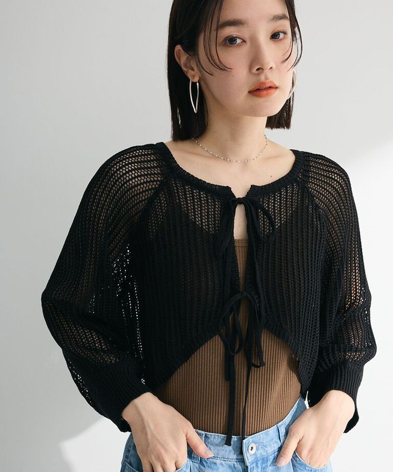 Green Parks「・ELENCARE DUE 2wayメッシュカーディガン」|カーディガン|