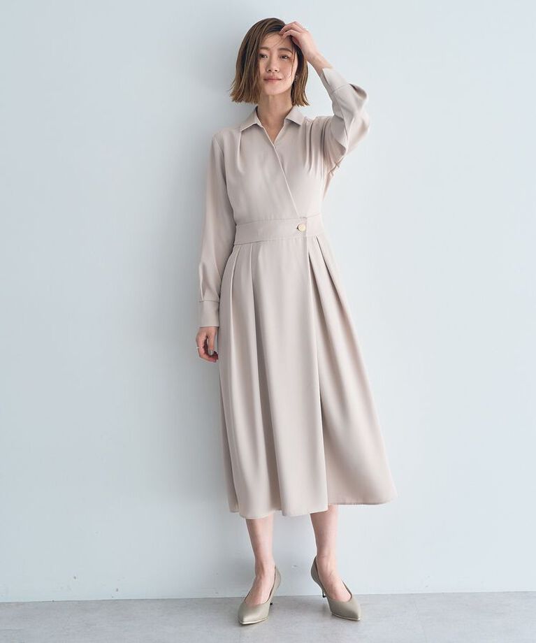 YECCA VECCA「カシュクールタックワンピース」|ワンピース|