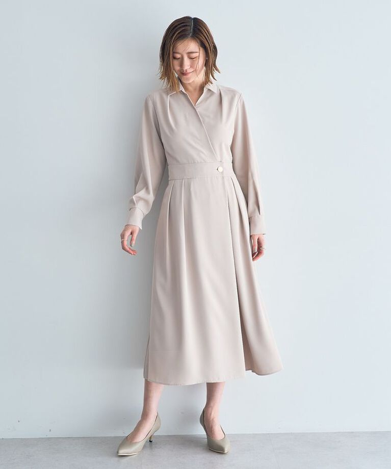 YECCA VECCA「カシュクールタックワンピース」|ワンピース|