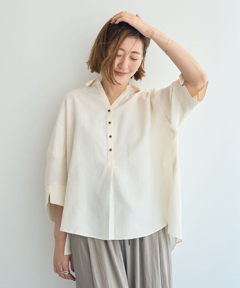 Editt by YECCA VECCA「袖デザインスキッパーシャツ」|シャツ・ブラウス|