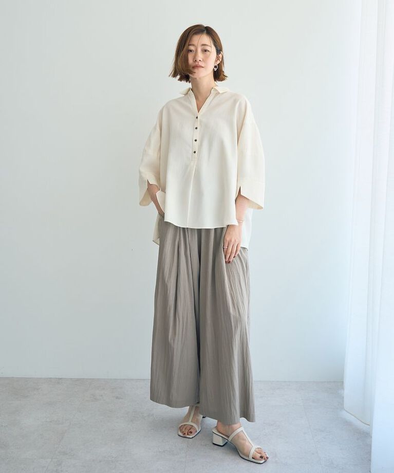 Editt by YECCA VECCA「袖デザインスキッパーシャツ」|シャツ・ブラウス|