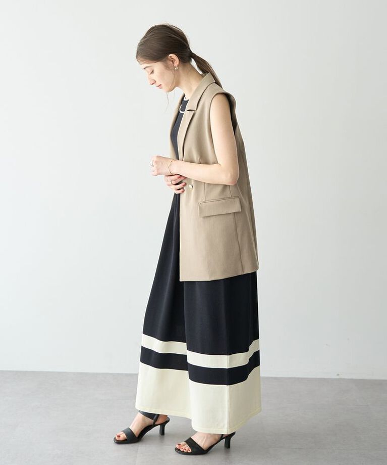 YECCA VECCA「配色ニットワンピース」|ワンピース|