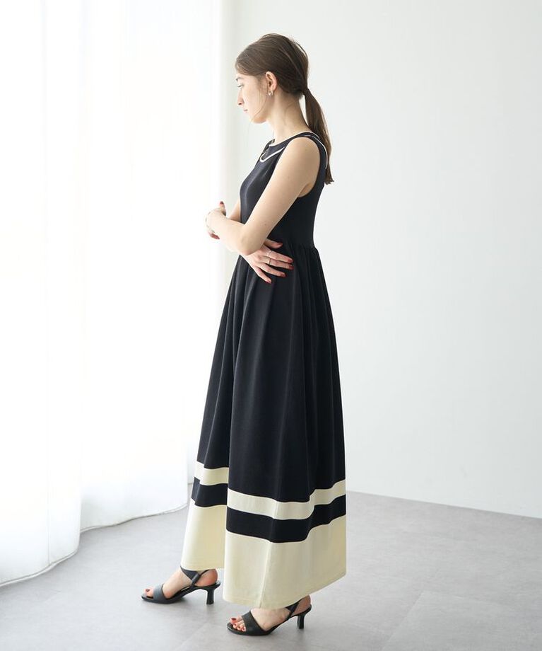 YECCA VECCA「配色ニットワンピース」|ワンピース|