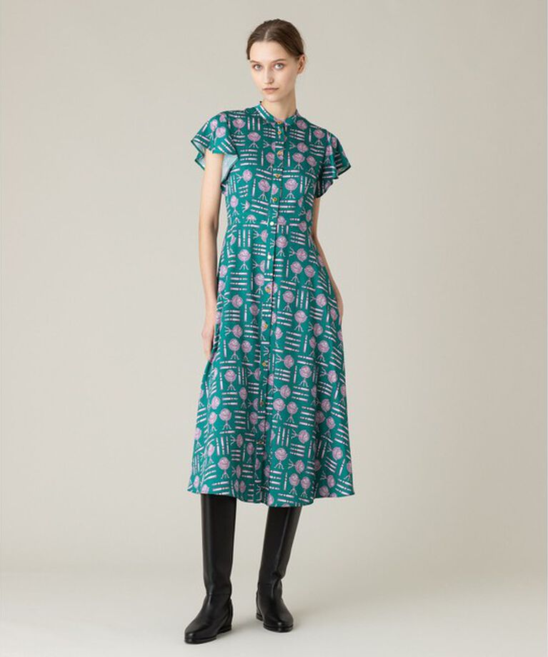 LOULOU WILLOUGHBY「【LOULOU WILLOUGHBY】グローブプリント ワンピース」|ワンピース|