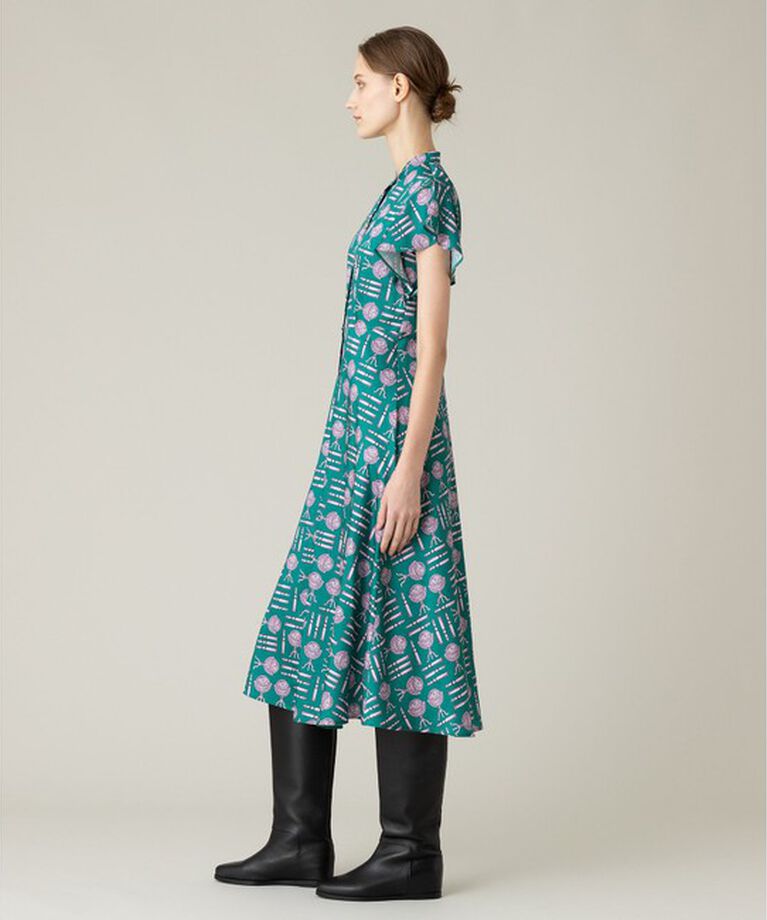 LOULOU WILLOUGHBY「【LOULOU WILLOUGHBY】グローブプリント ワンピース」|ワンピース|