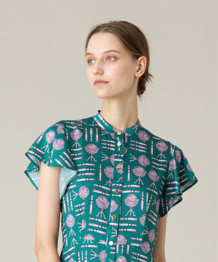 LOULOU WILLOUGHBY「【LOULOU WILLOUGHBY】グローブプリント ワンピース」|ワンピース|
