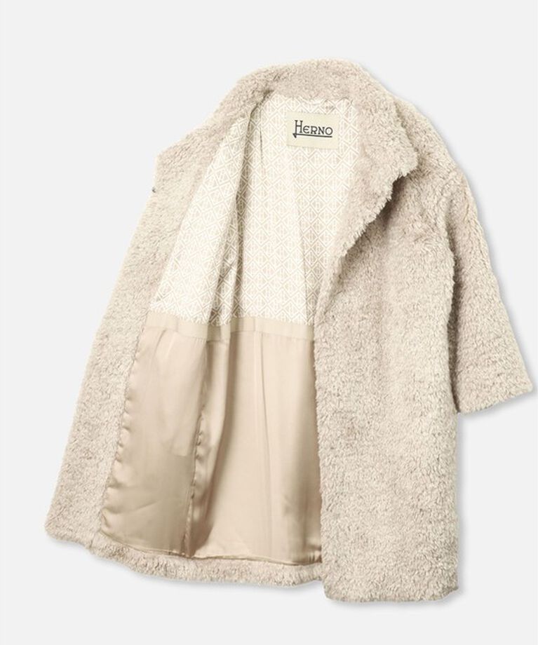 allureville「【HERNO(ヘルノ－)】 CURLY ECO FUR HIGH NECK CT」|ダッフルコート|