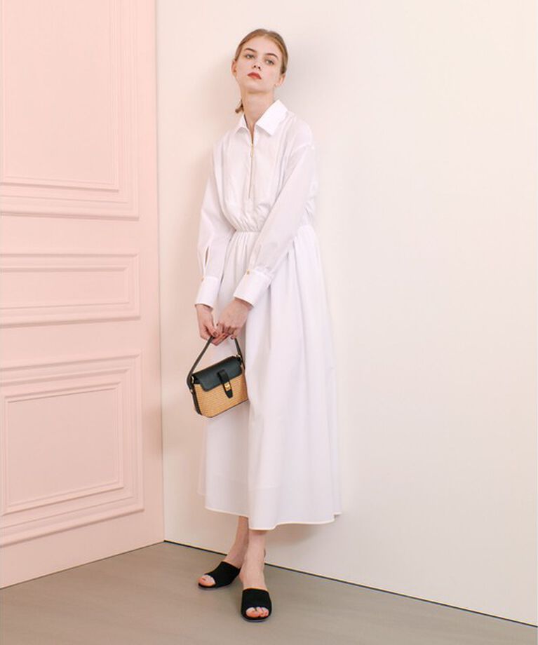 LOULOU WILLOUGHBY「【LOULOU WILLOUGHBY】ボリュームギャザーシャツワンピース」|ワンピース|ホワイト