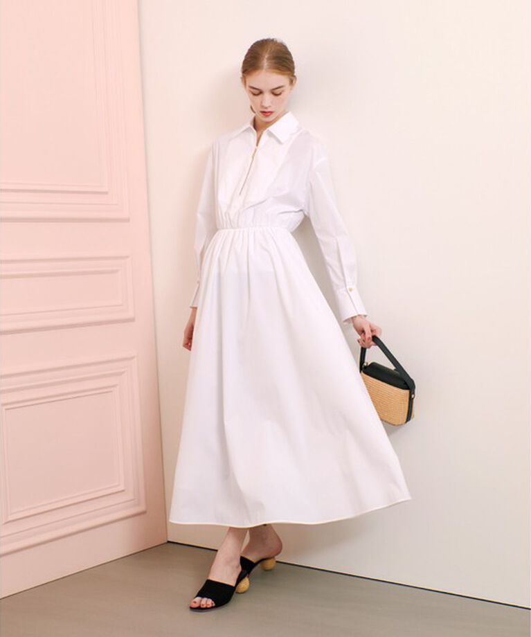 LOULOU WILLOUGHBY「【LOULOU WILLOUGHBY】ボリュームギャザーシャツワンピース」|ワンピース|