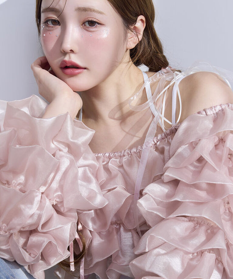  「【Dreamy collection】オーガンジーフリルブラウス」|シャツ・ブラウス|
