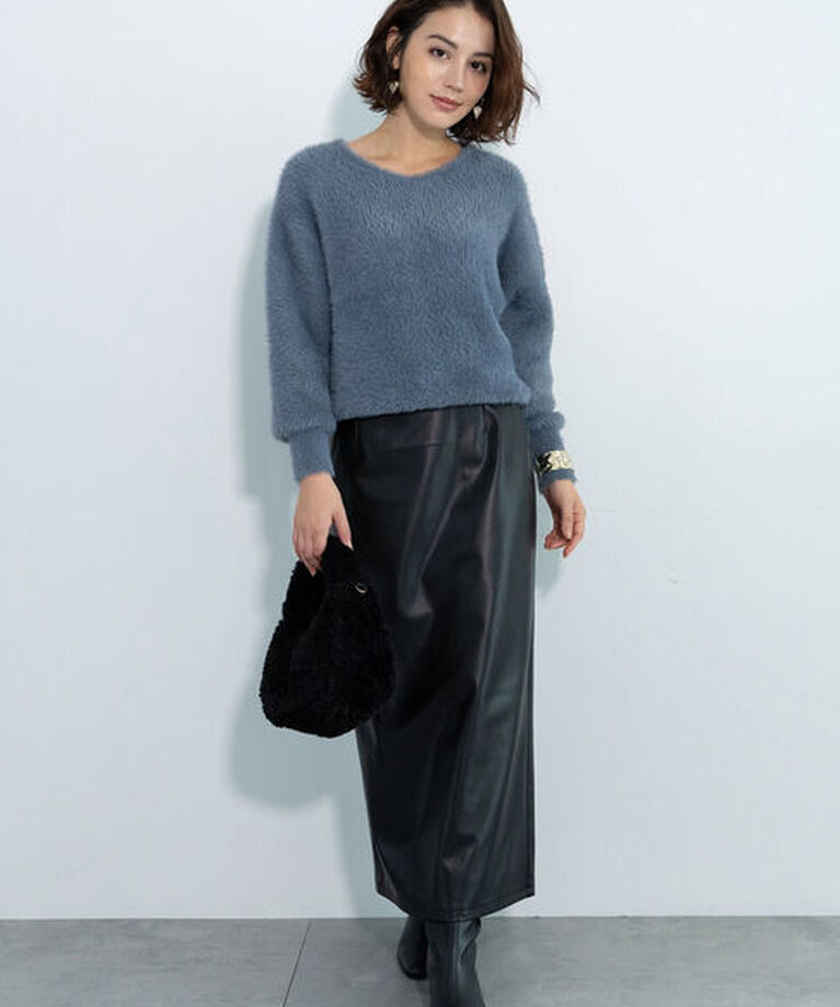 Te chichi「シャギーVネックプルオーバー」|ニット・セーター|