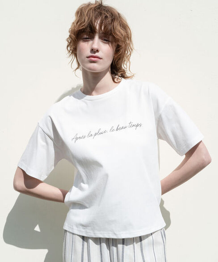 Lugnoncure「【接触冷感】筆記体ロゴプリントTシャツ《2025summer catalog item》」|Tシャツ・カットソー|