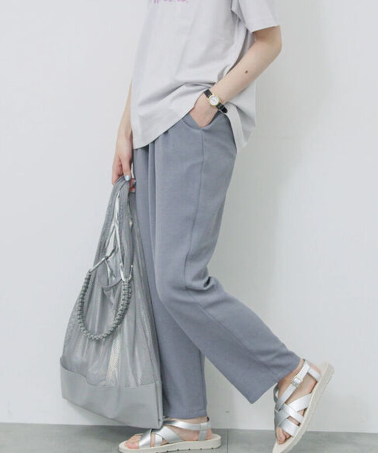 Samansa Mos2 blue「【接触冷感】マルチスタイルイージーパンツ」|その他|