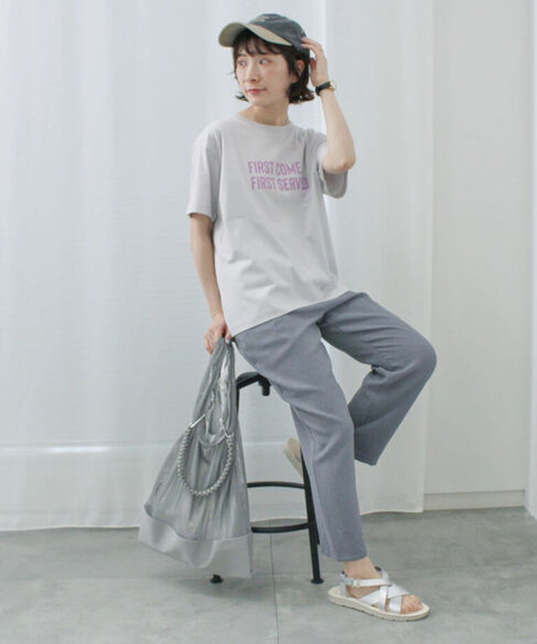 Samansa Mos2 blue「【接触冷感】マルチスタイルイージーパンツ」|その他|