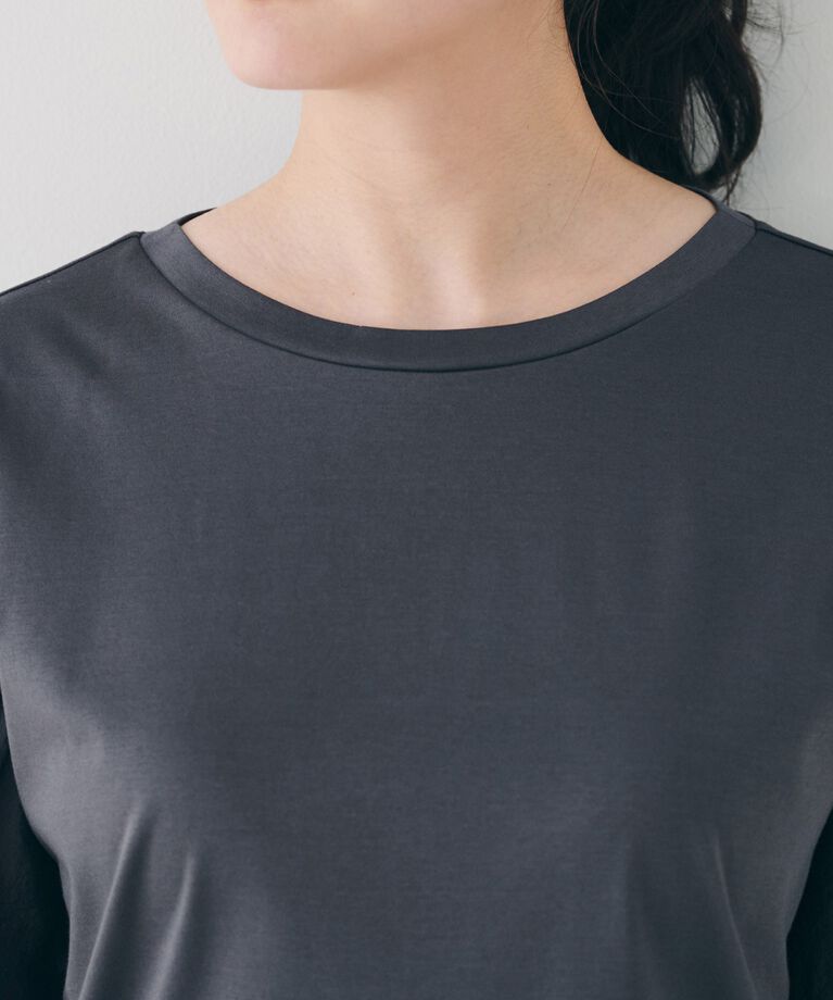 UNTITLED「【二の腕カバー/洗える】袖シアーバルーンプルオーバー」|Tシャツ・カットソー|