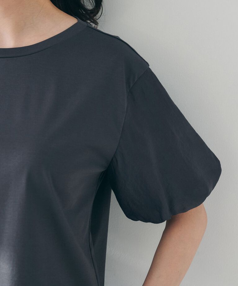 UNTITLED「【二の腕カバー/洗える】袖シアーバルーンプルオーバー」|Tシャツ・カットソー|