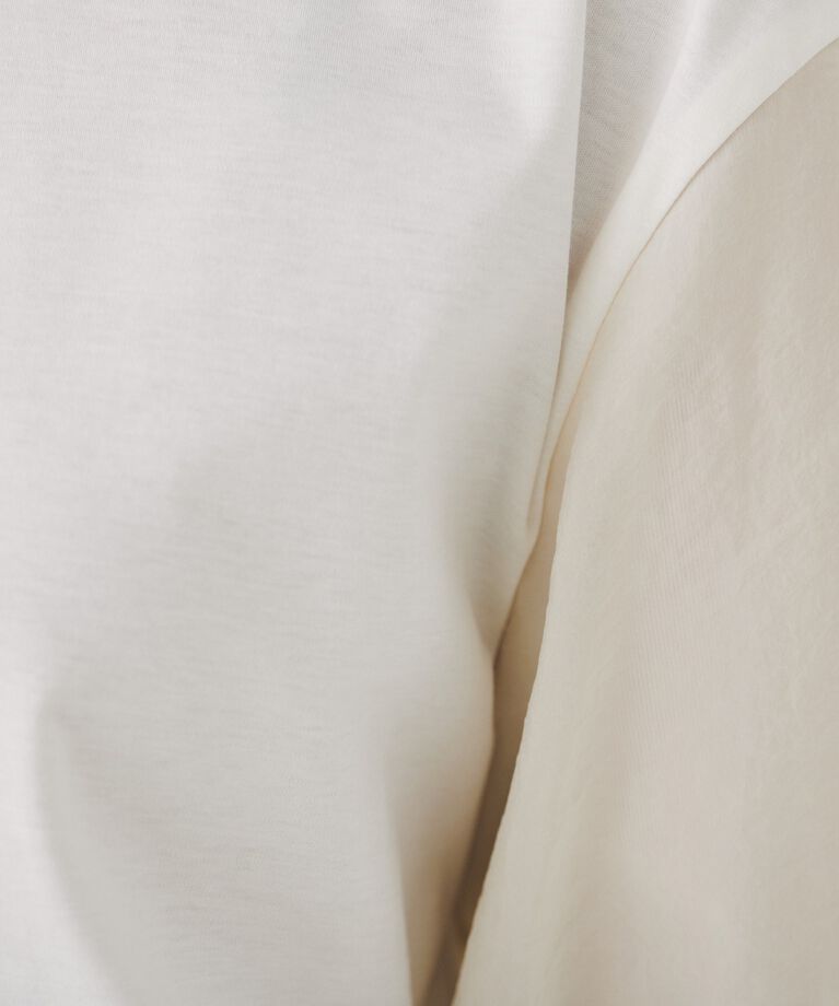 UNTITLED「【二の腕カバー/洗える】袖シアーバルーンプルオーバー」|Tシャツ・カットソー|