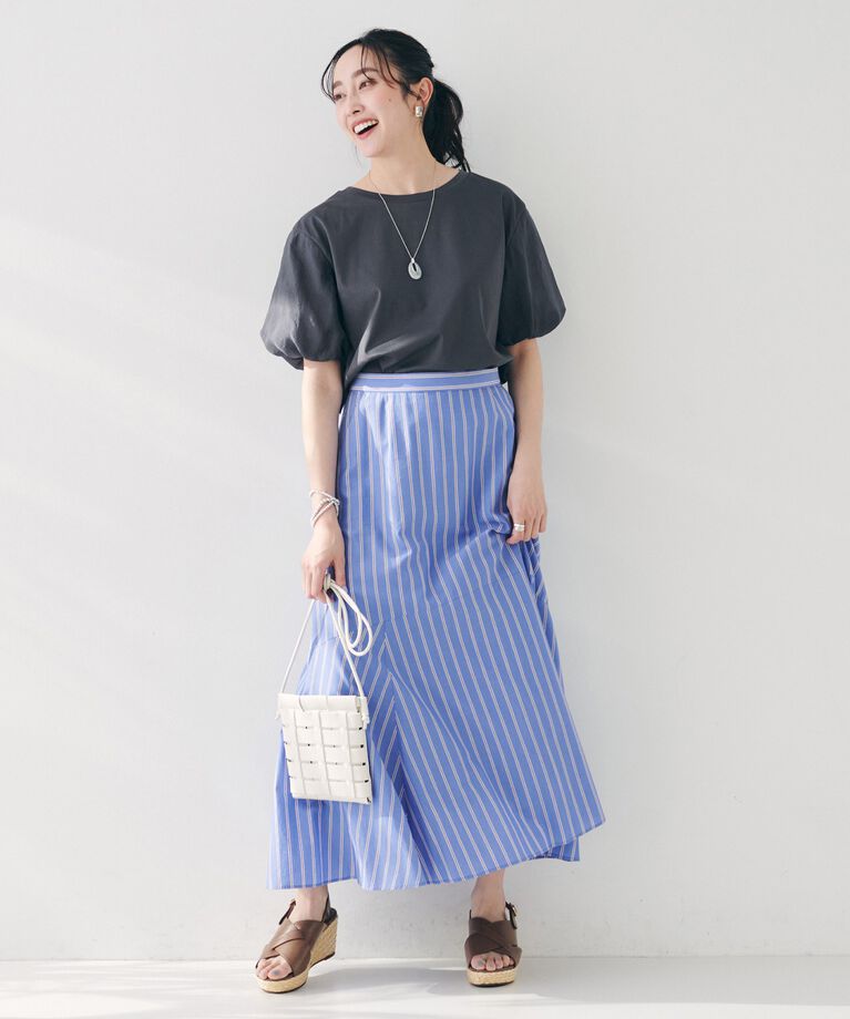 UNTITLED「【二の腕カバー/洗える】袖シアーバルーンプルオーバー」|Tシャツ・カットソー|