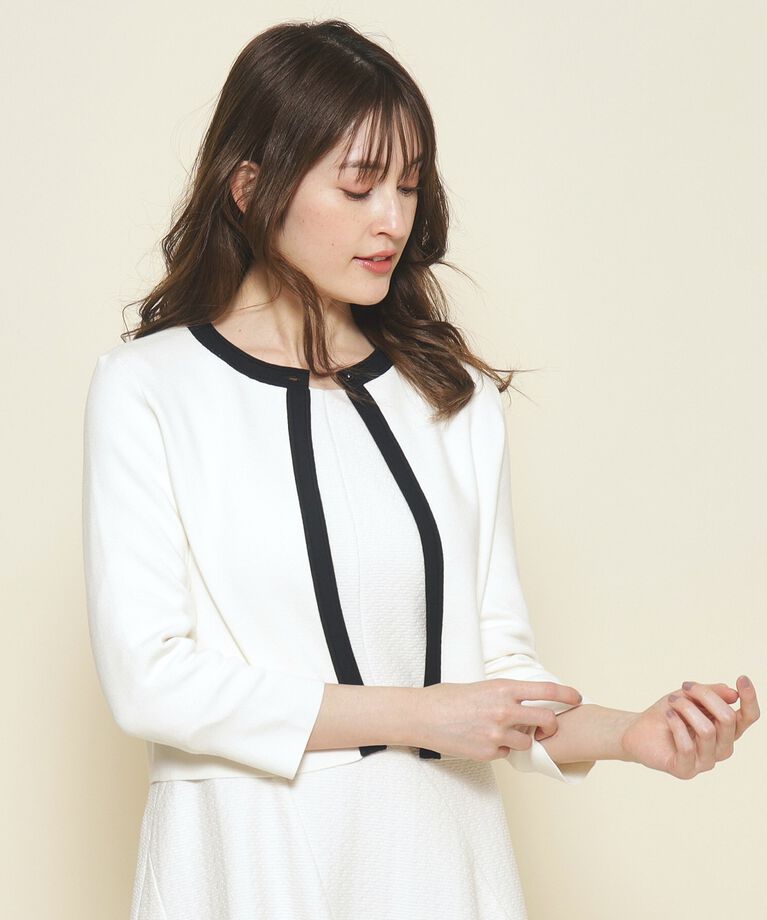 COUP DE CHANCE「【洗える／ワンピース羽織におすすめ！】着心地の良さときちんと感が叶うショート丈カーディガン」|カーディガン|