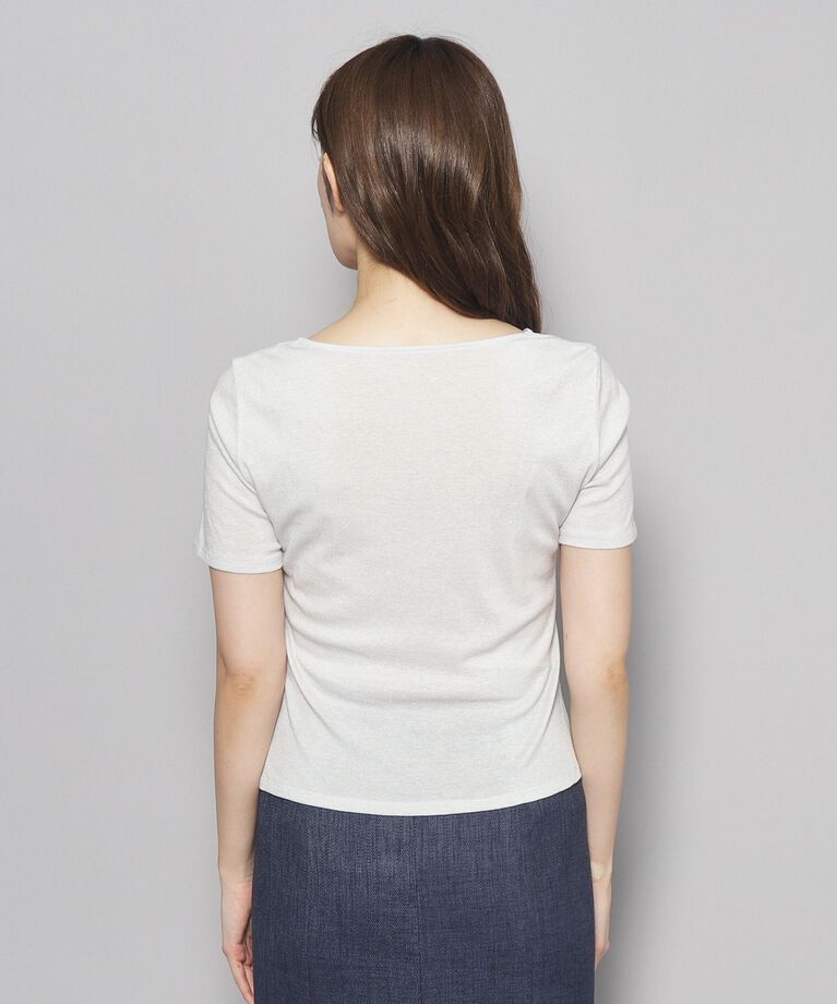 COUP DE CHANCE「【洗える／日本製】華やかギャザーラメジャージ」|Tシャツ・カットソー|