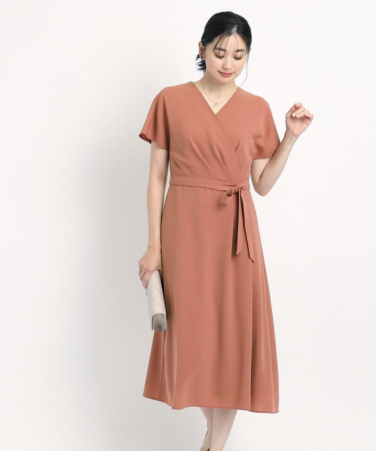 COUP DE CHANCE「【洗える／日本製／清涼感】夏におすすめ！女性らしいカシュクール風デザインワンピース」|ワンピース|