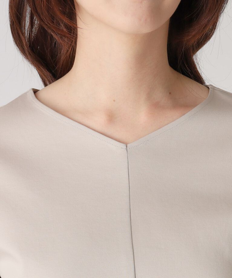 COUP DE CHANCE「【洗える／日本製／袖の異素材使い】ジャージプルオーバー」|Tシャツ・カットソー|