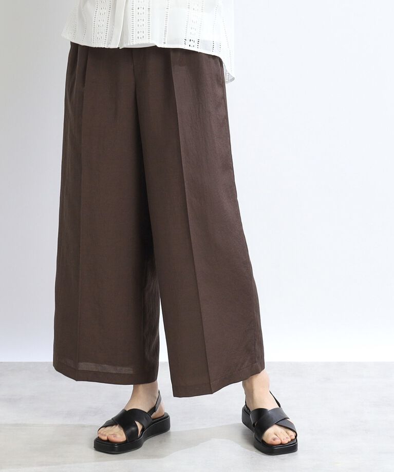 Reflect「【SALE／体型カバー／マシンウォッシュ可／ウエスト総ゴム】フルレングスイージーワイドパンツ」|その他|ﾌﾞﾗｳﾝ(044)