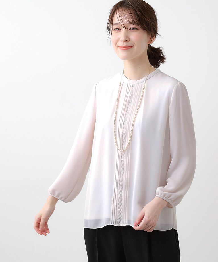 Reflect「【春SALE/マシンウォッシュ可】フロントレースブラウス」|シャツ・ブラウス|