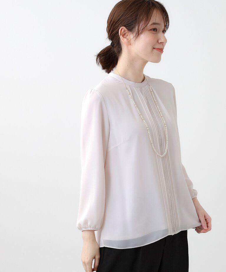 Reflect「【春SALE/マシンウォッシュ可】フロントレースブラウス」|シャツ・ブラウス|