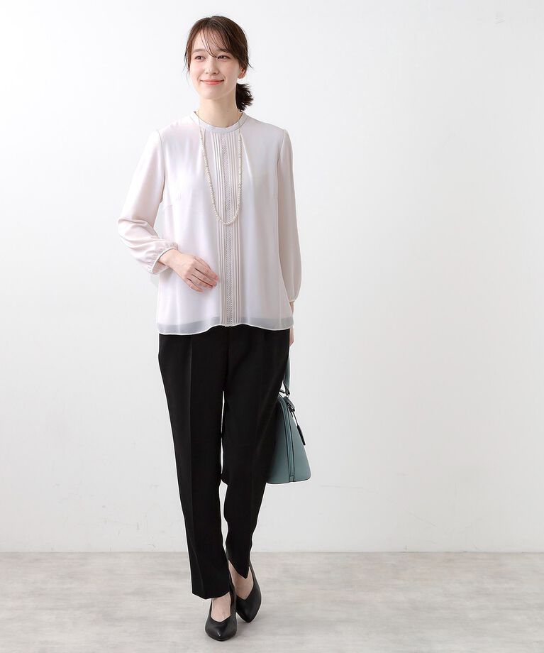 Reflect「【春SALE/マシンウォッシュ可】フロントレースブラウス」|シャツ・ブラウス|