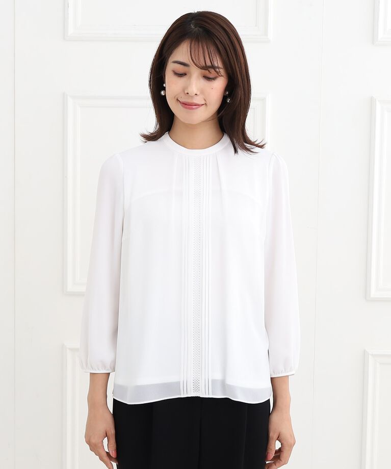 Reflect「【春SALE/マシンウォッシュ可】フロントレースブラウス」|シャツ・ブラウス|